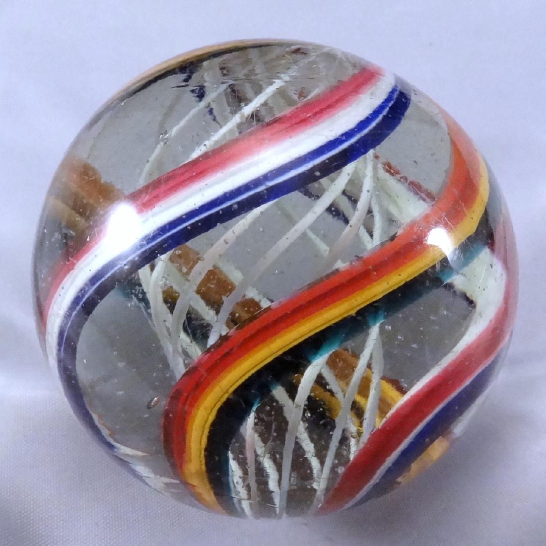 .SWIRL, Latticinio Core. M- 9.2. 1-15/16". (1 of 6)