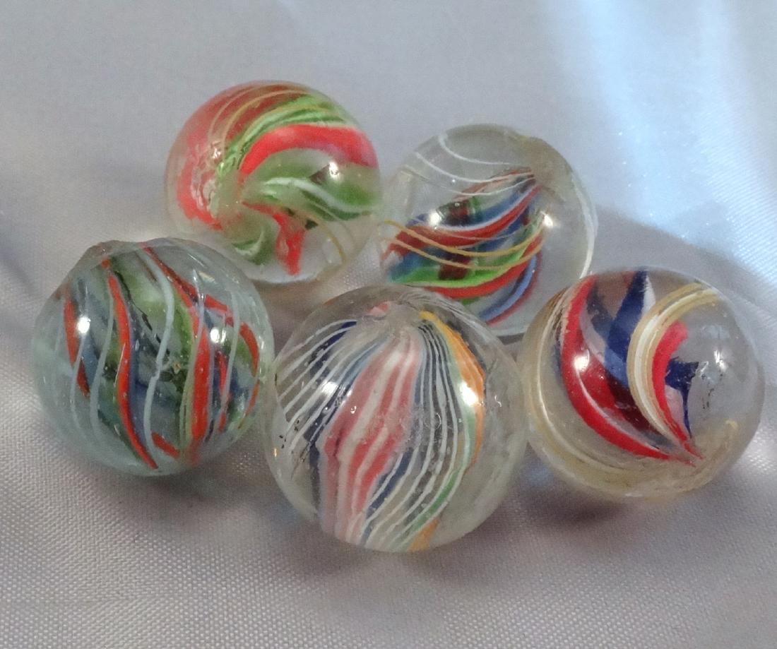 .SWIRL, Divided Core. 5 Marbles. (1 of 1)