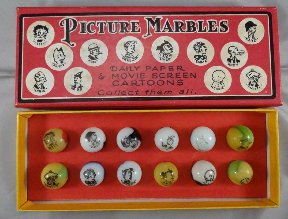 . PELTIER GLASS COMPANY, Character marble (1 of 3)