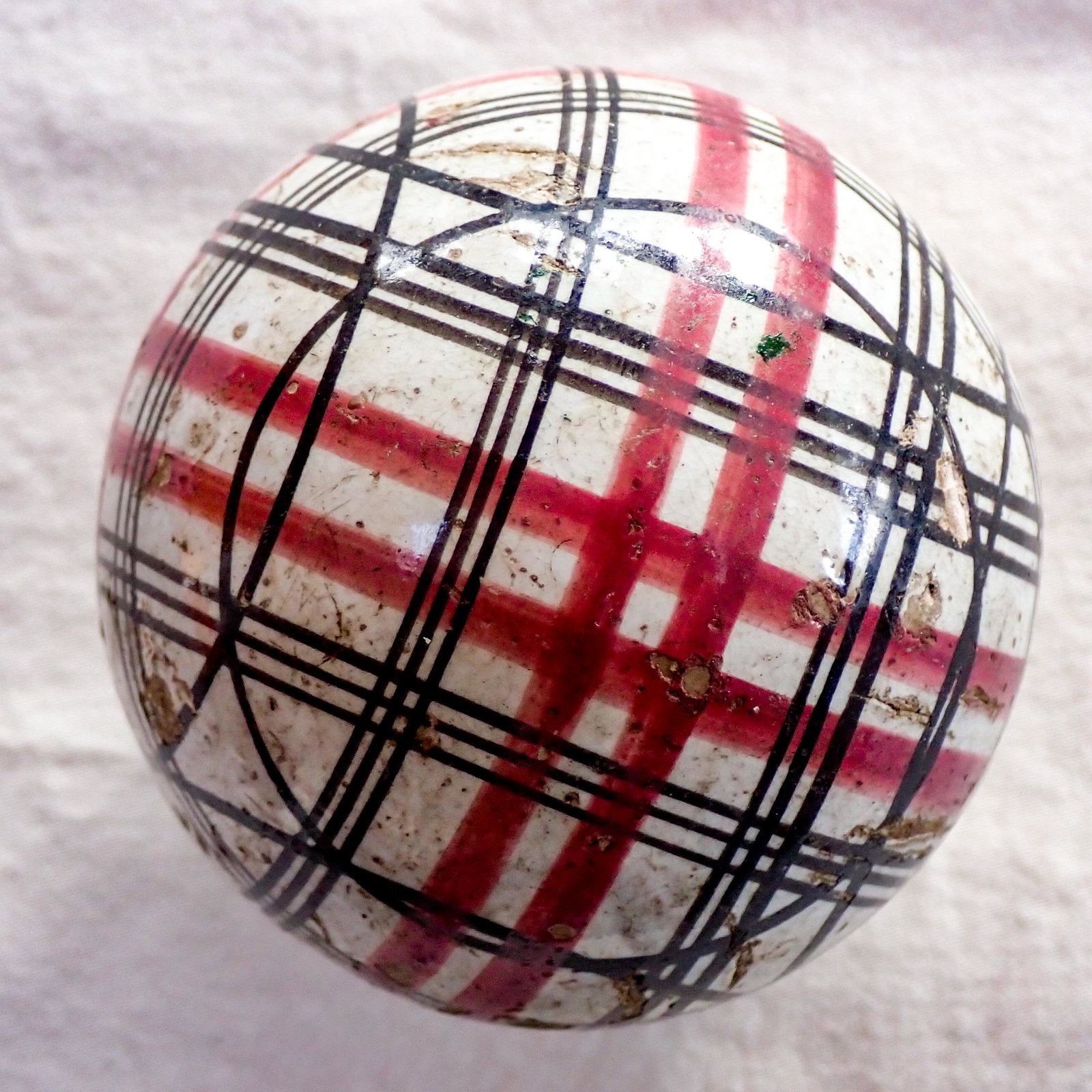 MARBLES. NON-GLASS HANDMADE, Carpet Ball. 2-3/4". Near (1 of 5)