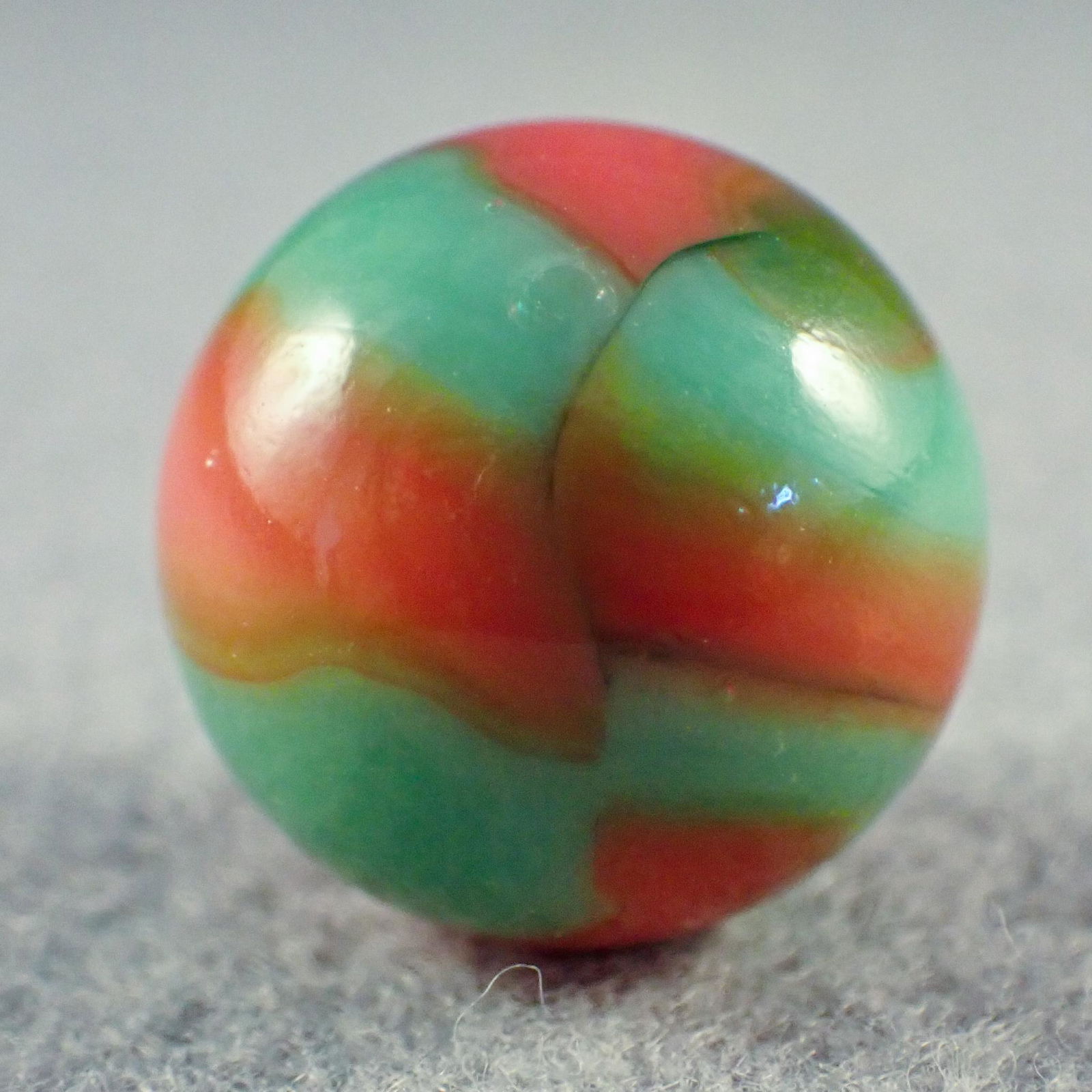 Marbles. PELTIER GLASS COMPANY, National Line Rainbo. (1 of 6)