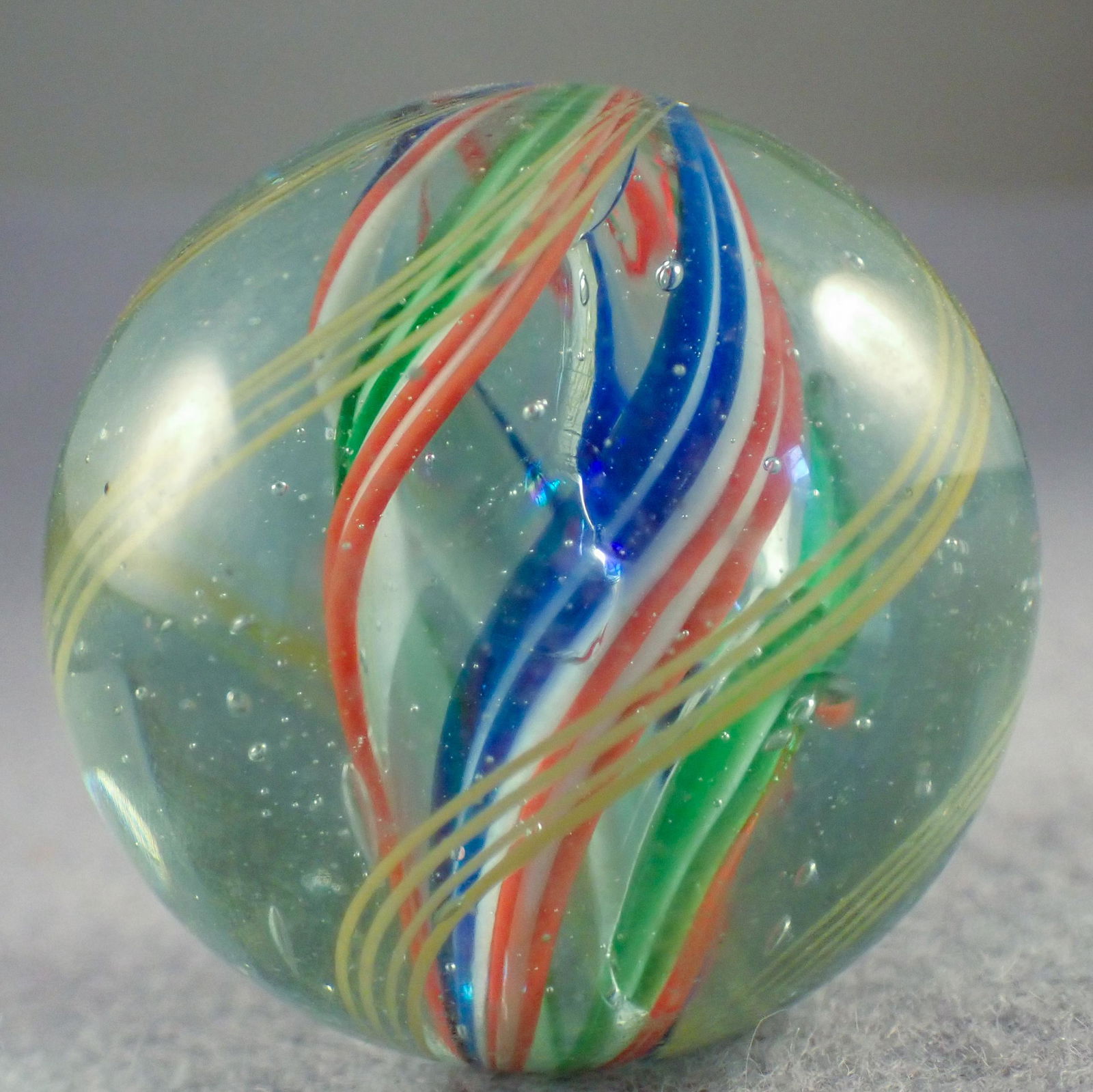 Marbles. SWIRL, Divided Core. 1-5/8". Polished (1 of 6)