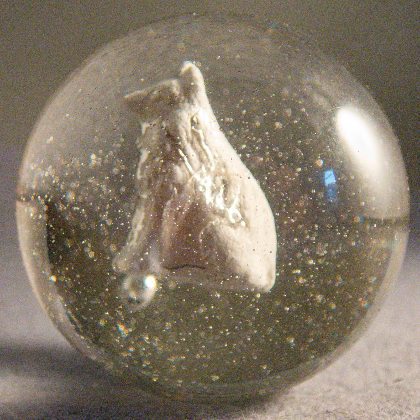 Marbles. SULPHIDE. Dog. 2". Buffed. (1 of 7)