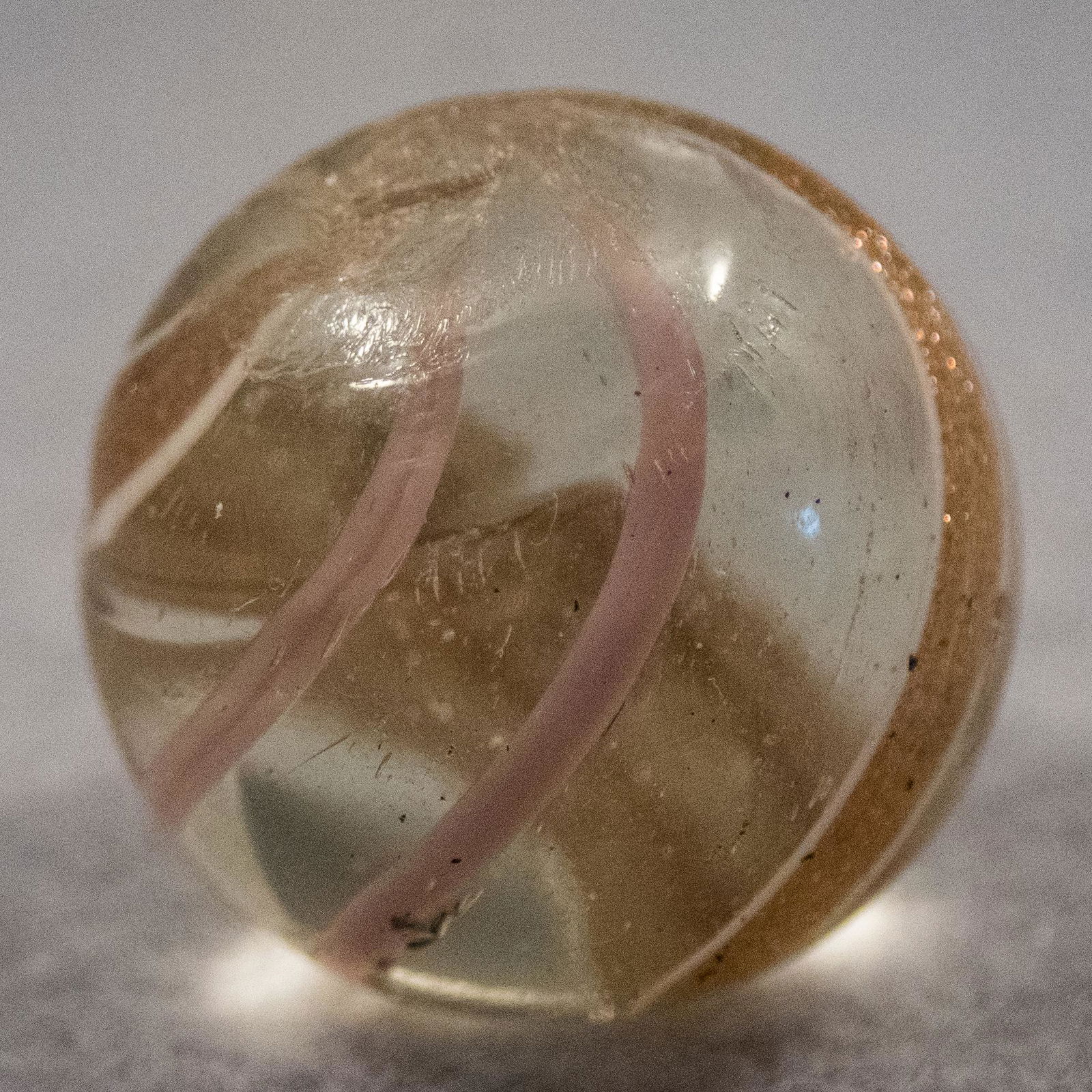 Marbles: LUTZ, Banded. 25/32". Mint (9.3). (1 of 6)