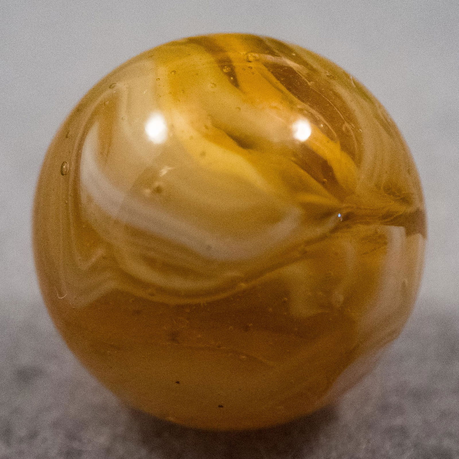 Marbles: PELTIER GLASS COMPANY, Slag. 11/16". Mint (9.9). (1 of 6)