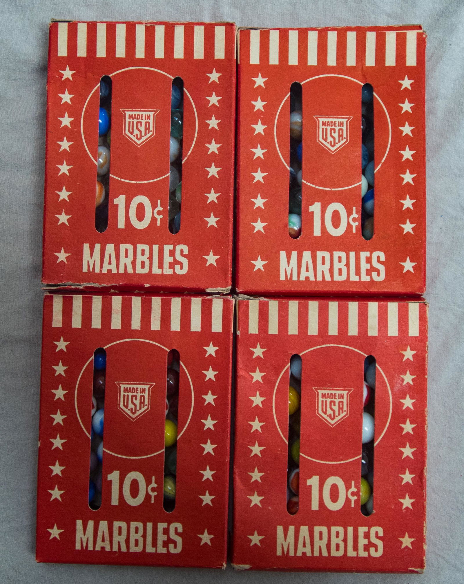 Marbles: OTHER MACHINE MADE, Original Package. 4 jobber boxes. (1 of 5)