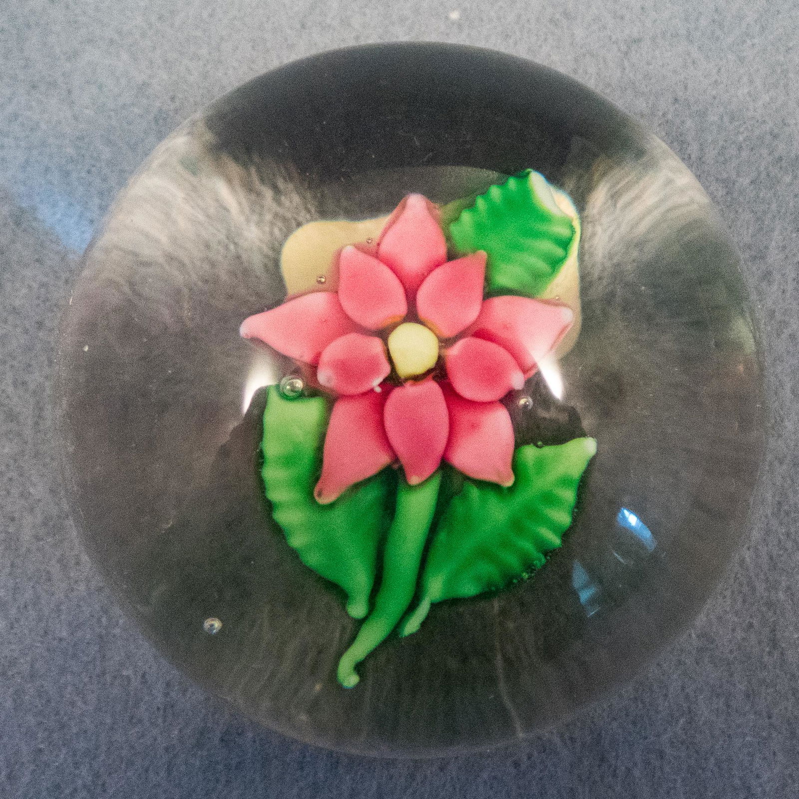 PAPERWEIGHT, St. Louis. Antique. Double Clematis. (1 of 7)