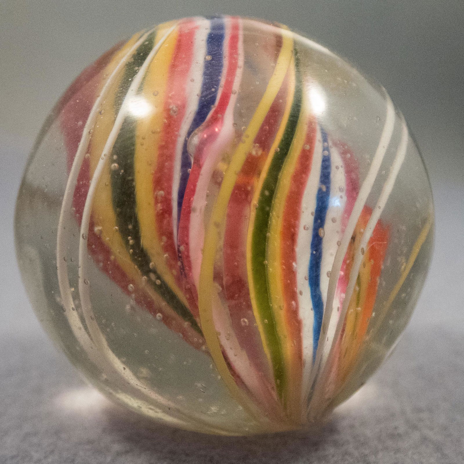 Marbles: SWIRL, Divided Core. 1-11/16". Buffed (1 of 6)