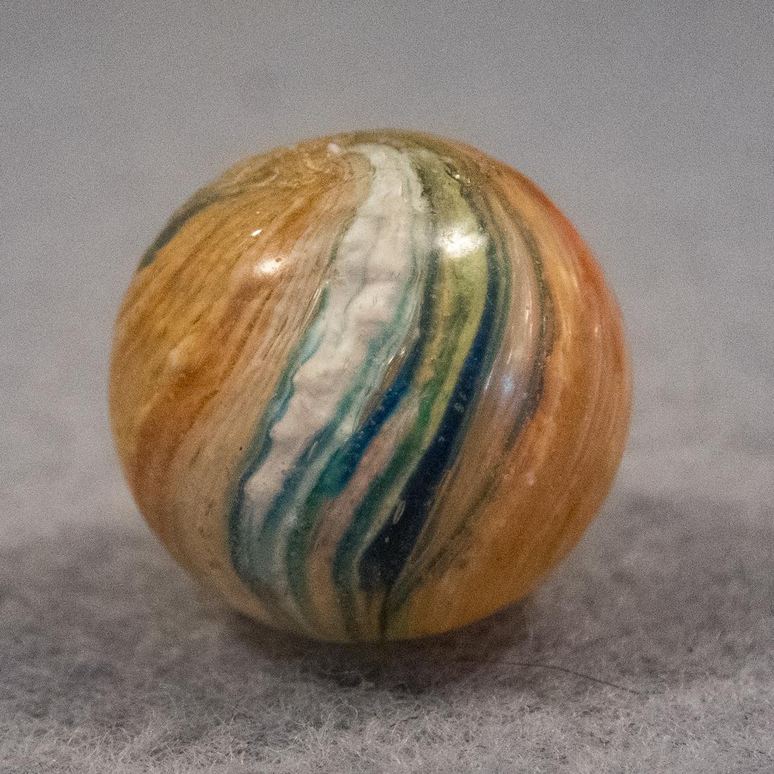 Marbles: END OF DAY, Paneled Onionskin. 21/32". Mint (9.9). (1 of 6)