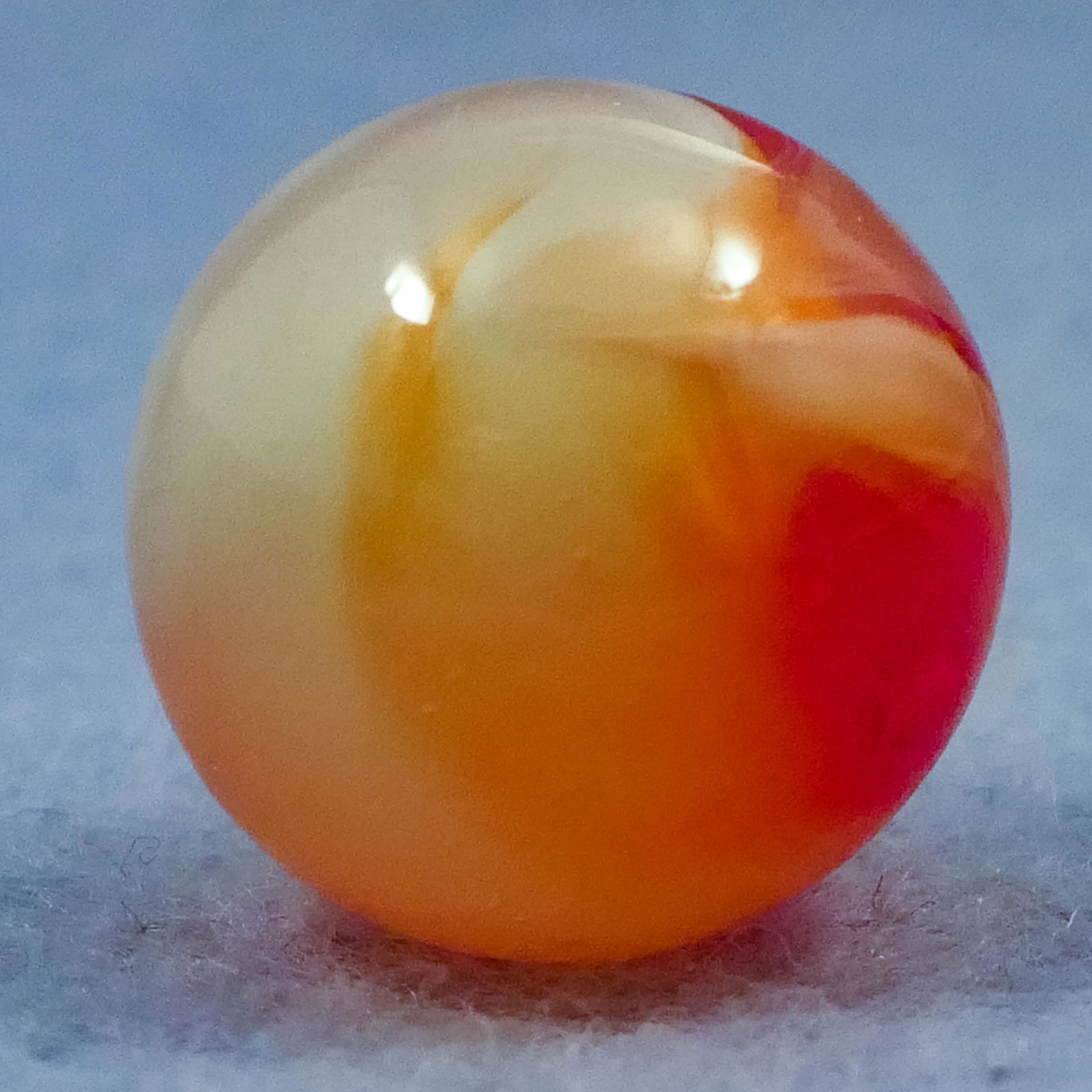 Marbles: AKRO AGATE COMPANY, Cherryade. 5/8". Mint (9.9). (1 of 7)
