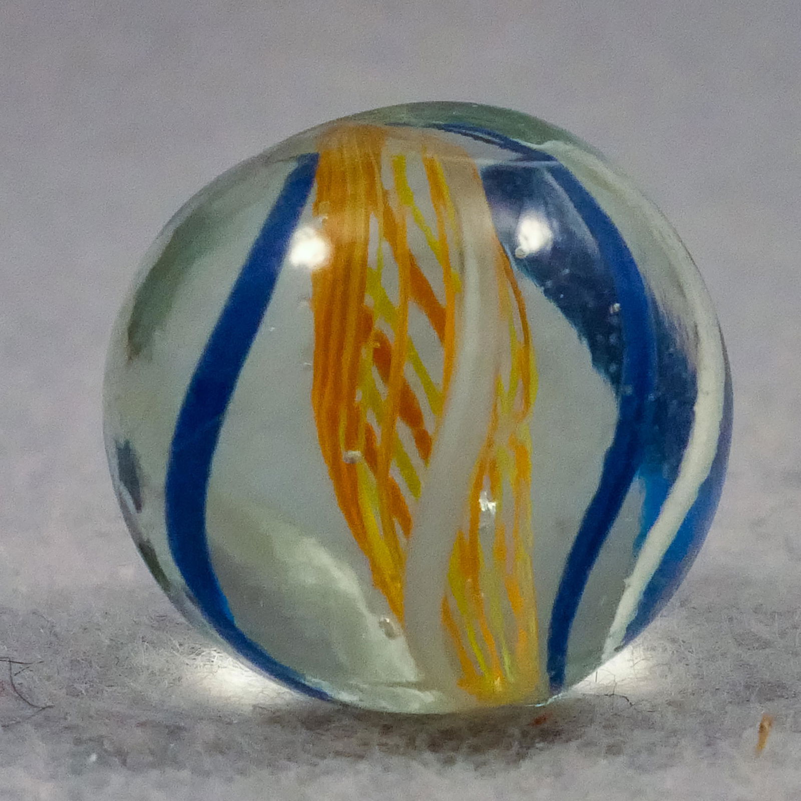 Marbles: SWIRL, Latticinio Core. 21/32". Mint(-) (9.2). (1 of 6)