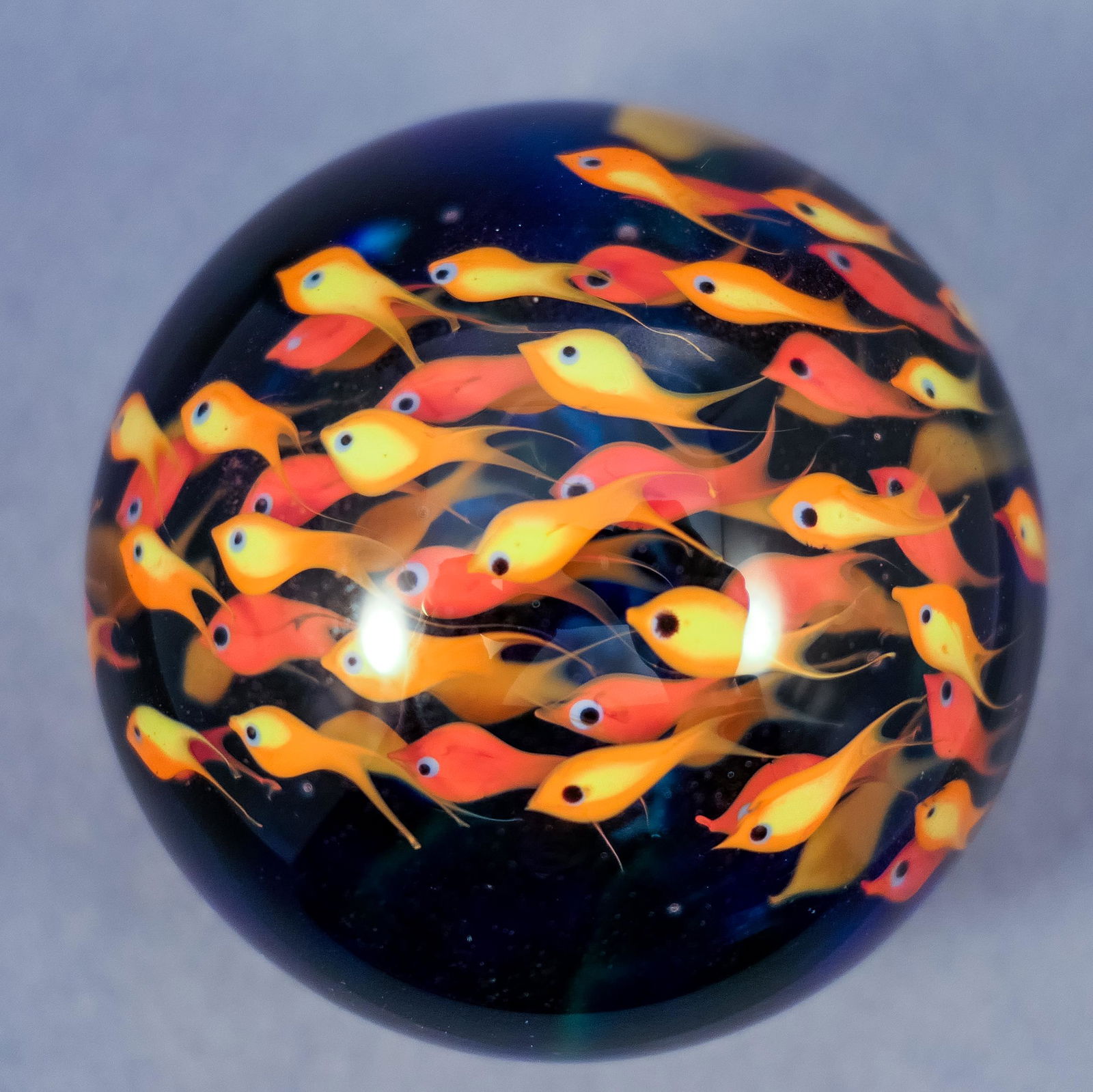 PAPERWEIGHT, Cathy Richardson. School of Fish. (1 of 7)