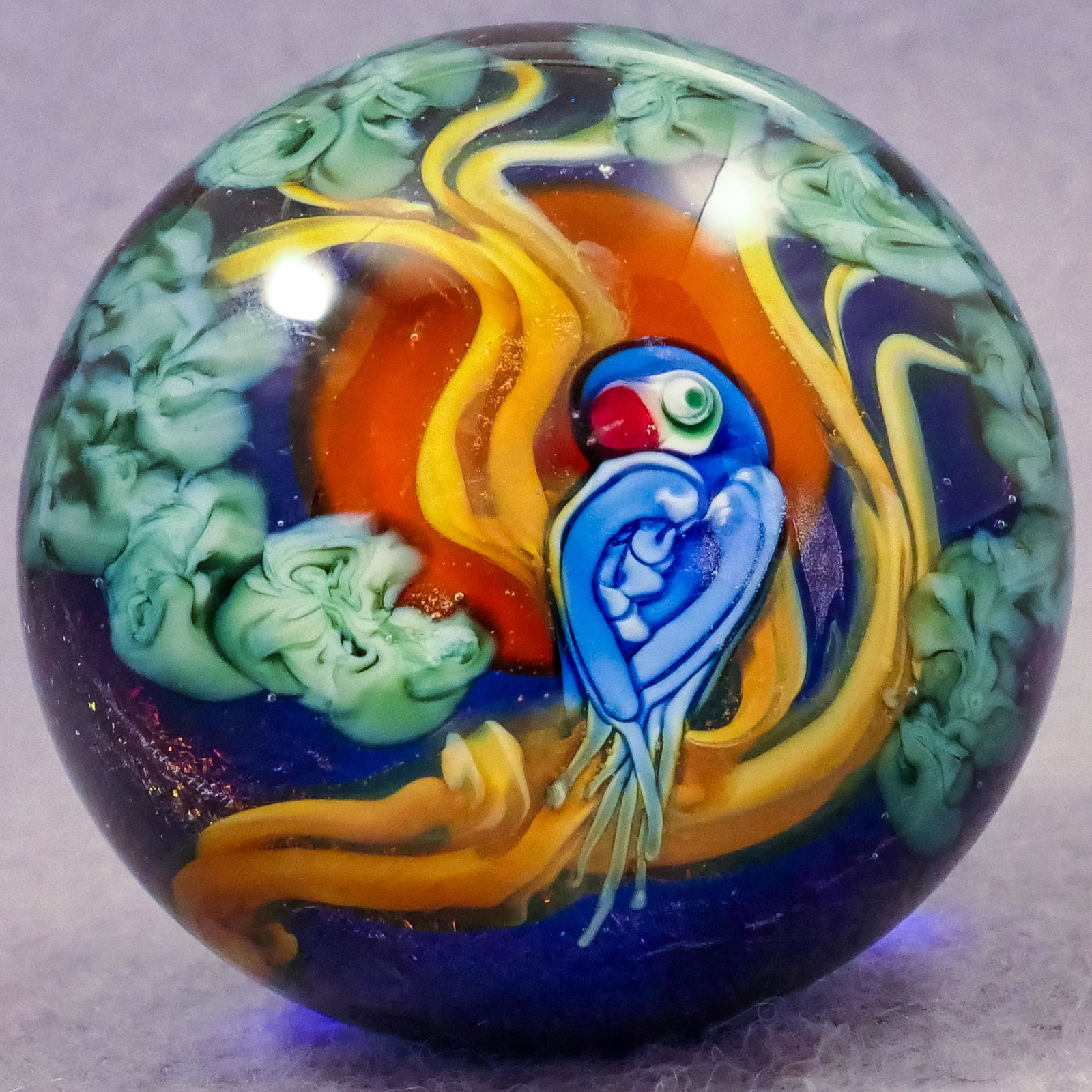 PAPERWEIGHT, Jesse Siegel. 1-11/16". Mint (9.7). (1 of 7)