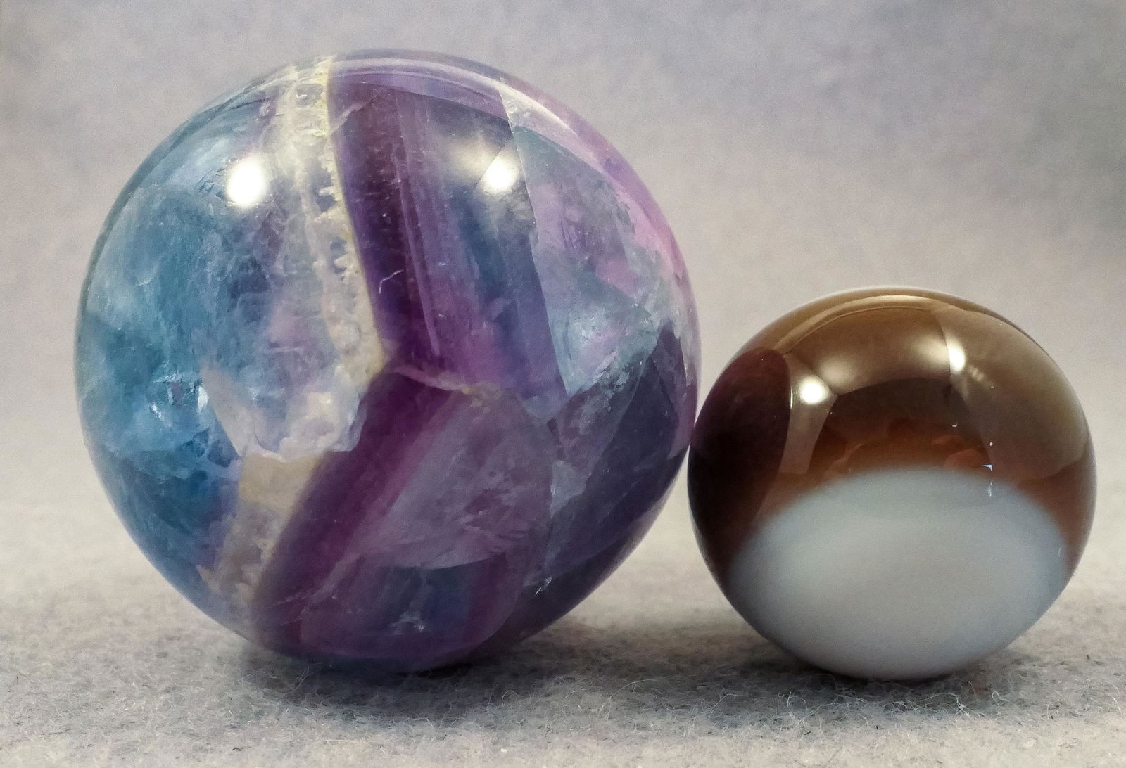 Marbles: MISCELLANEOUS, Mineral. Amethyst and Agate (1 of 4)
