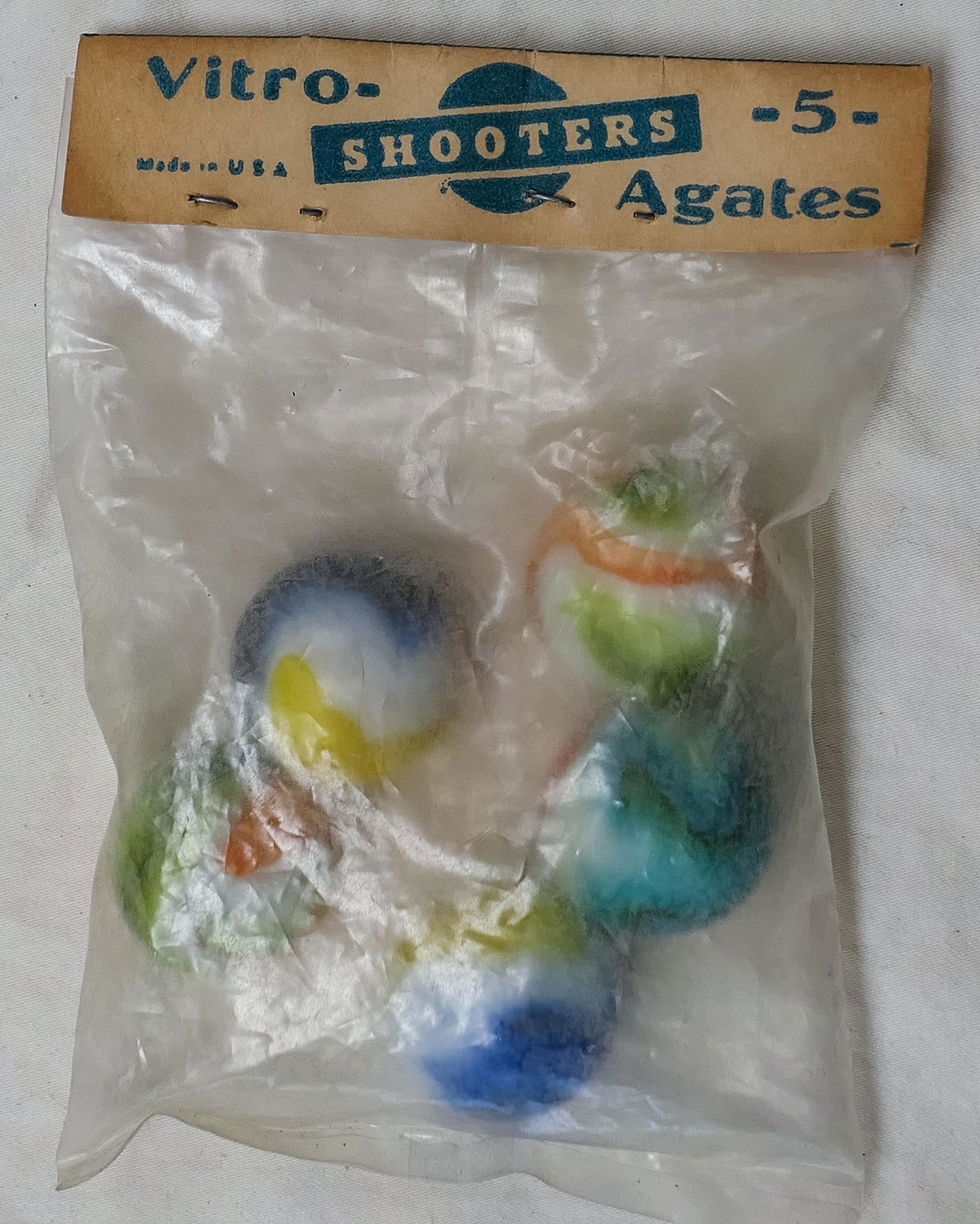 Marbles: VITRO AGATE COMPANY, Original Package. Shooters. (1 of 2)
