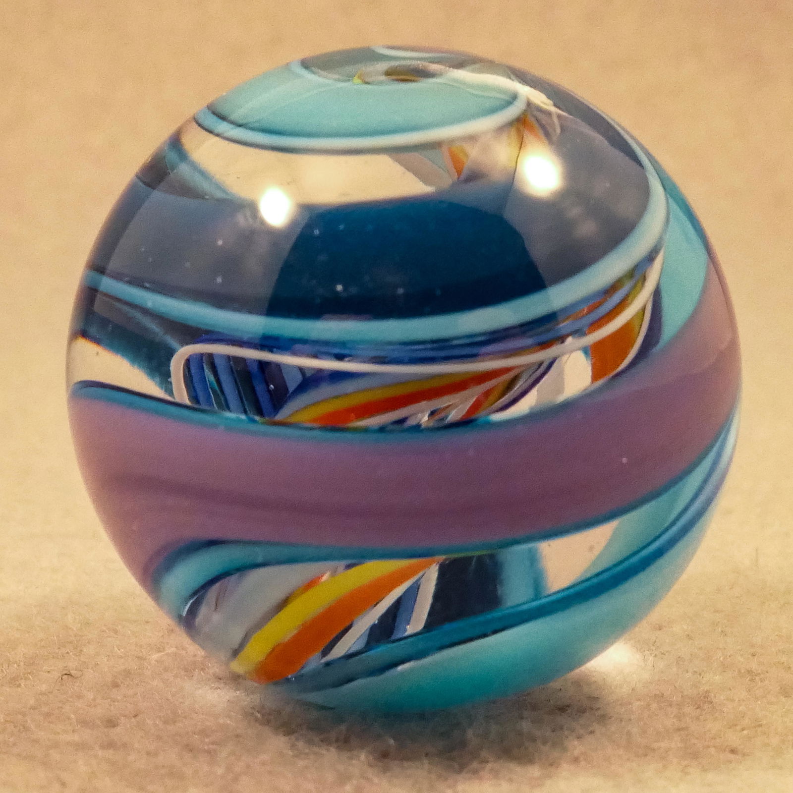 Marbles: CONTEMPORARY HANDMADE, Jody Fine. 1-1/8". Mint (9.9). (1 of 6)