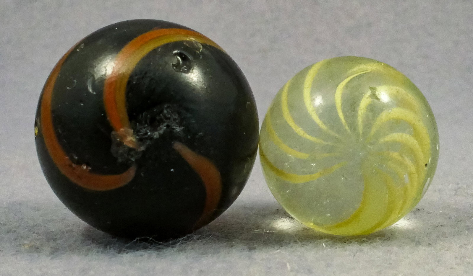Marbles: ASSORTED HANDMADE. 2 Marbles. (1 of 4)