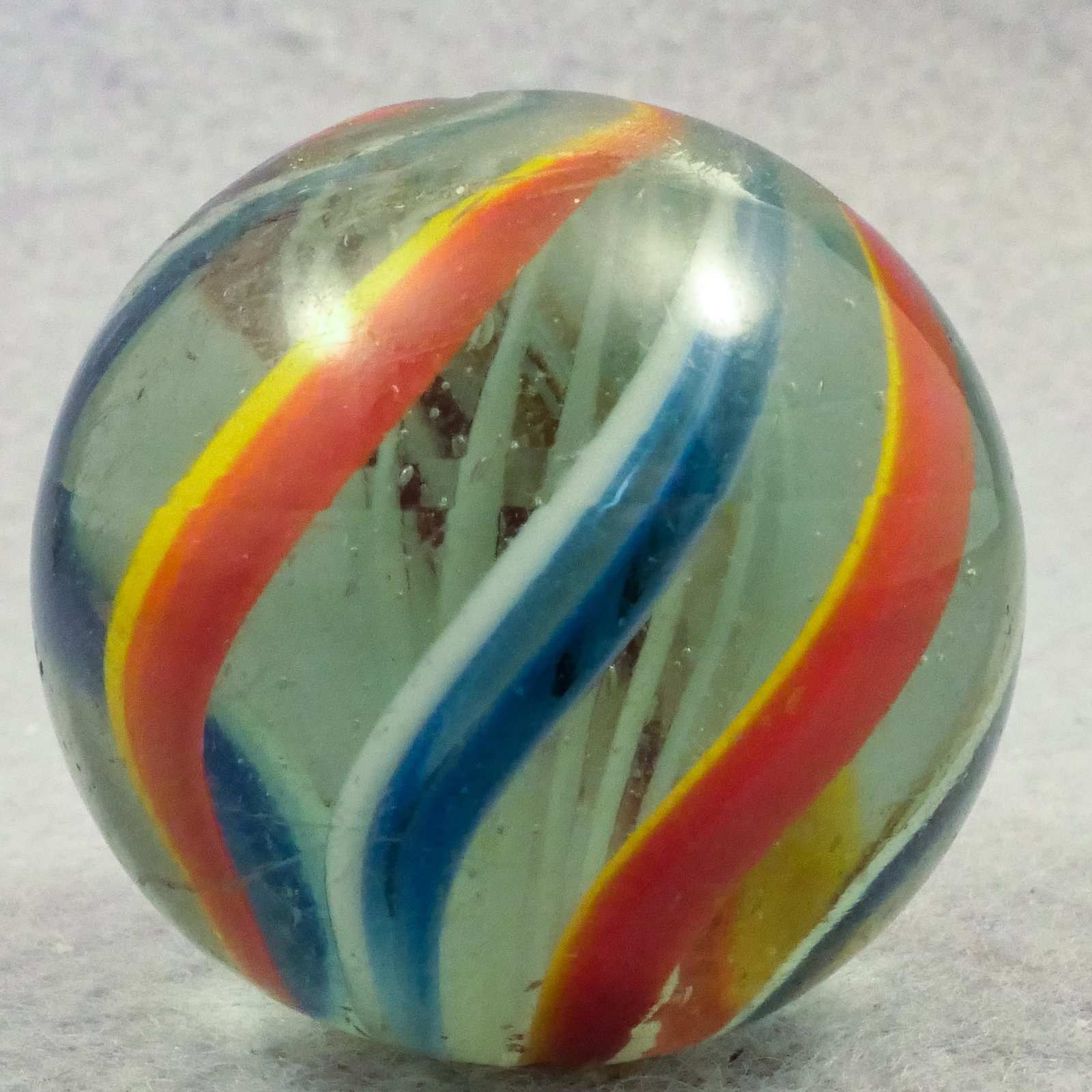 Marbles: SWIRL, Latticinio Core. 1-3/16". Mint (9.8). (1 of 6)