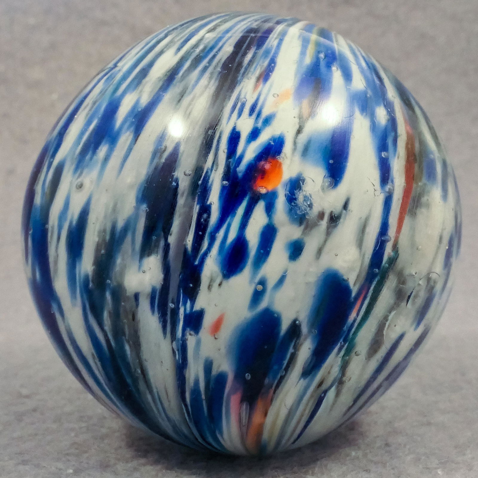 Marbles: END OF DAY, Onionskin. 1-13/16". Buffed. (1 of 6)