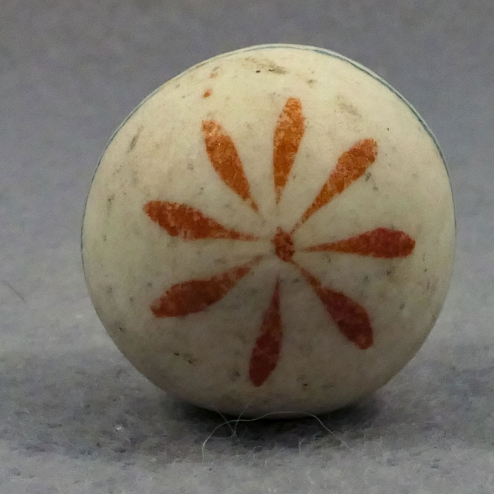 Marbles: NON-GLASS HANDMADE, China. Pinwheel. 3/4". Mint (9.9). (1 of 6)