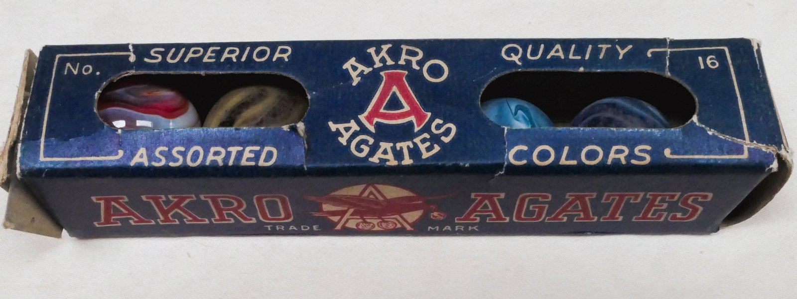 Marbles: AKRO AGATE COMPANY, Original Package. No. 16 sleeve. (1 of 6)