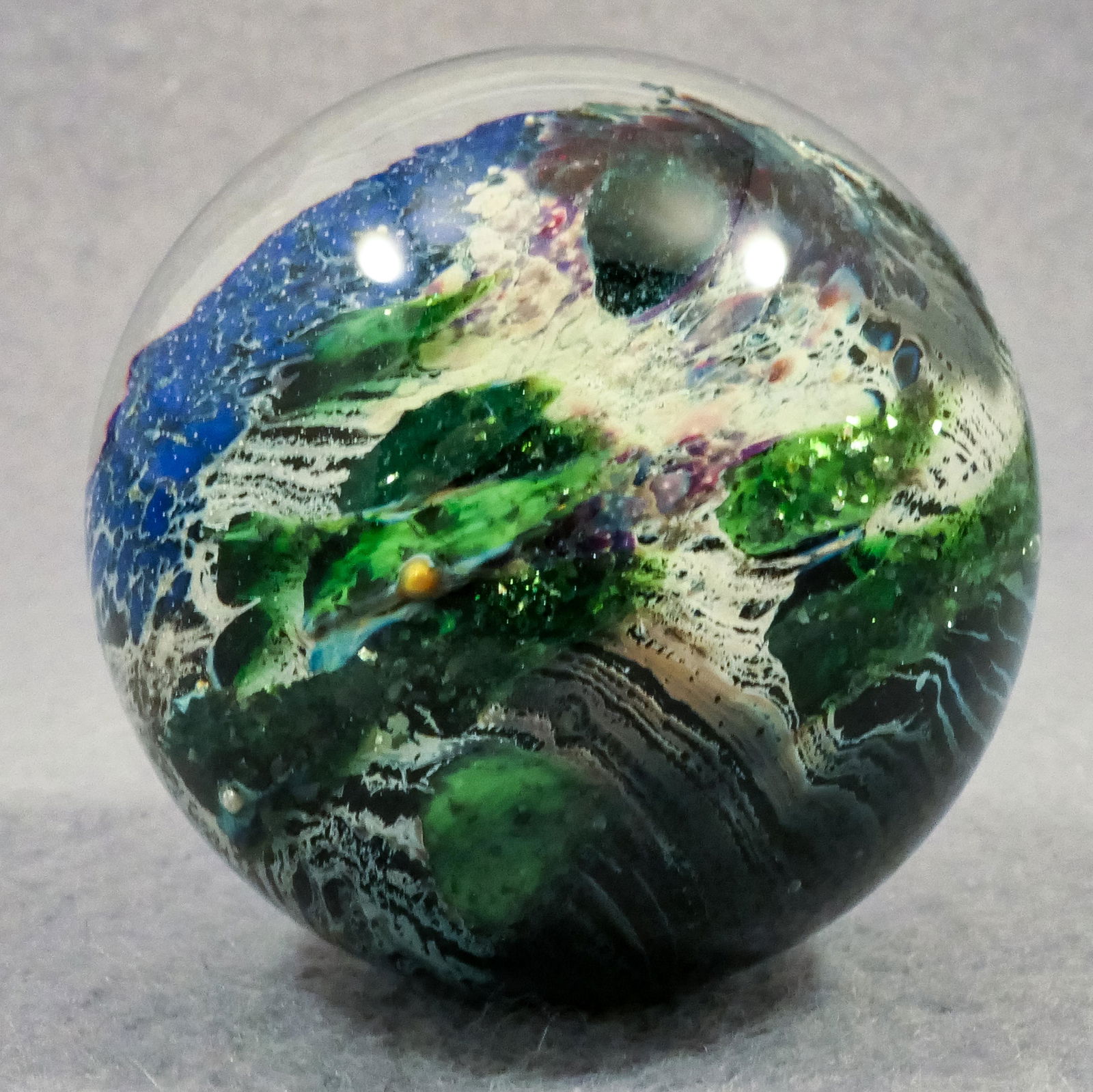 Marbles: CONTEMPORARY HANDMADE, Josh Simpson. 1-7/16". Mint (9.9). (1 of 6)