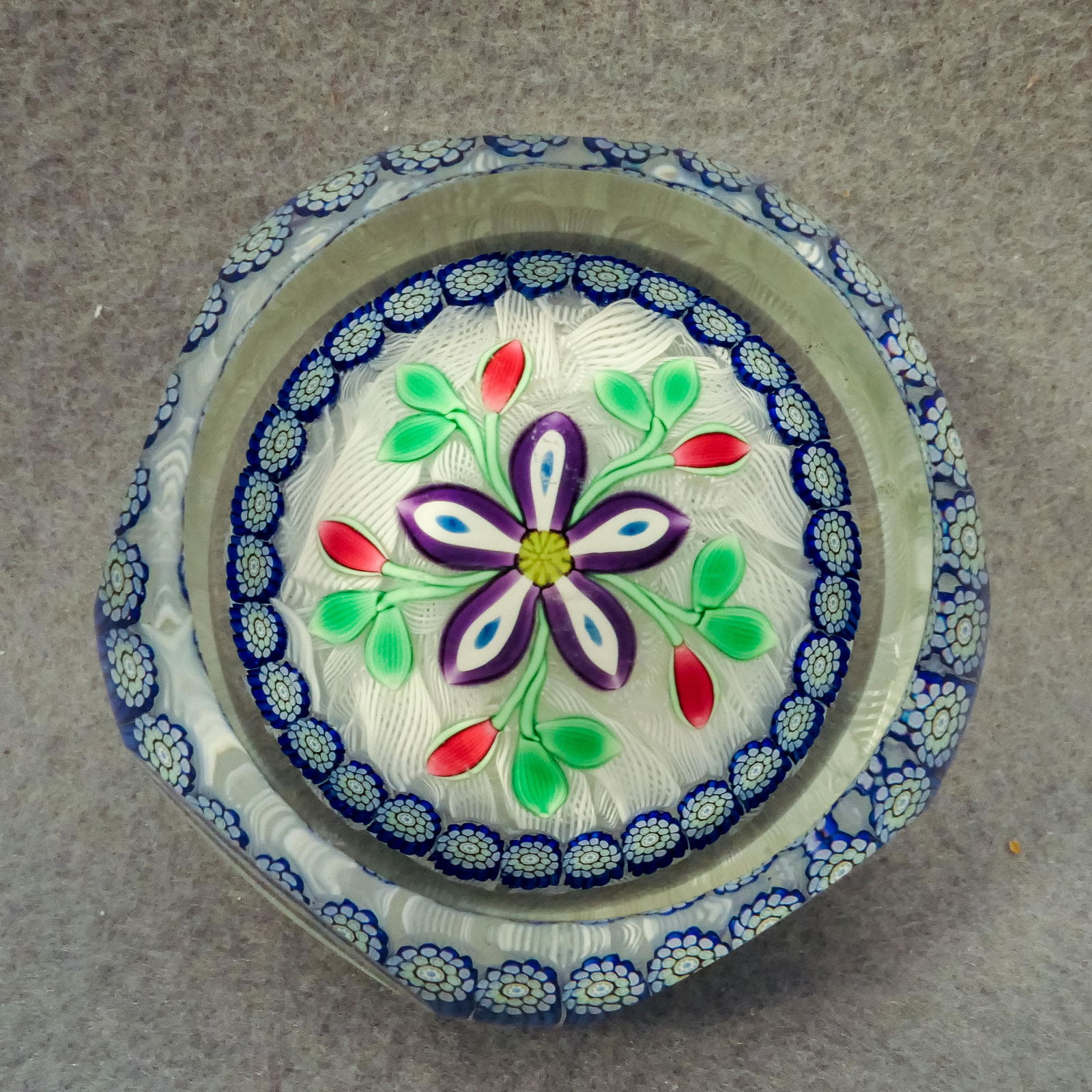 PAPERWEIGHT, Perthshire Paperweights. 2000 flower. (1 of 8)