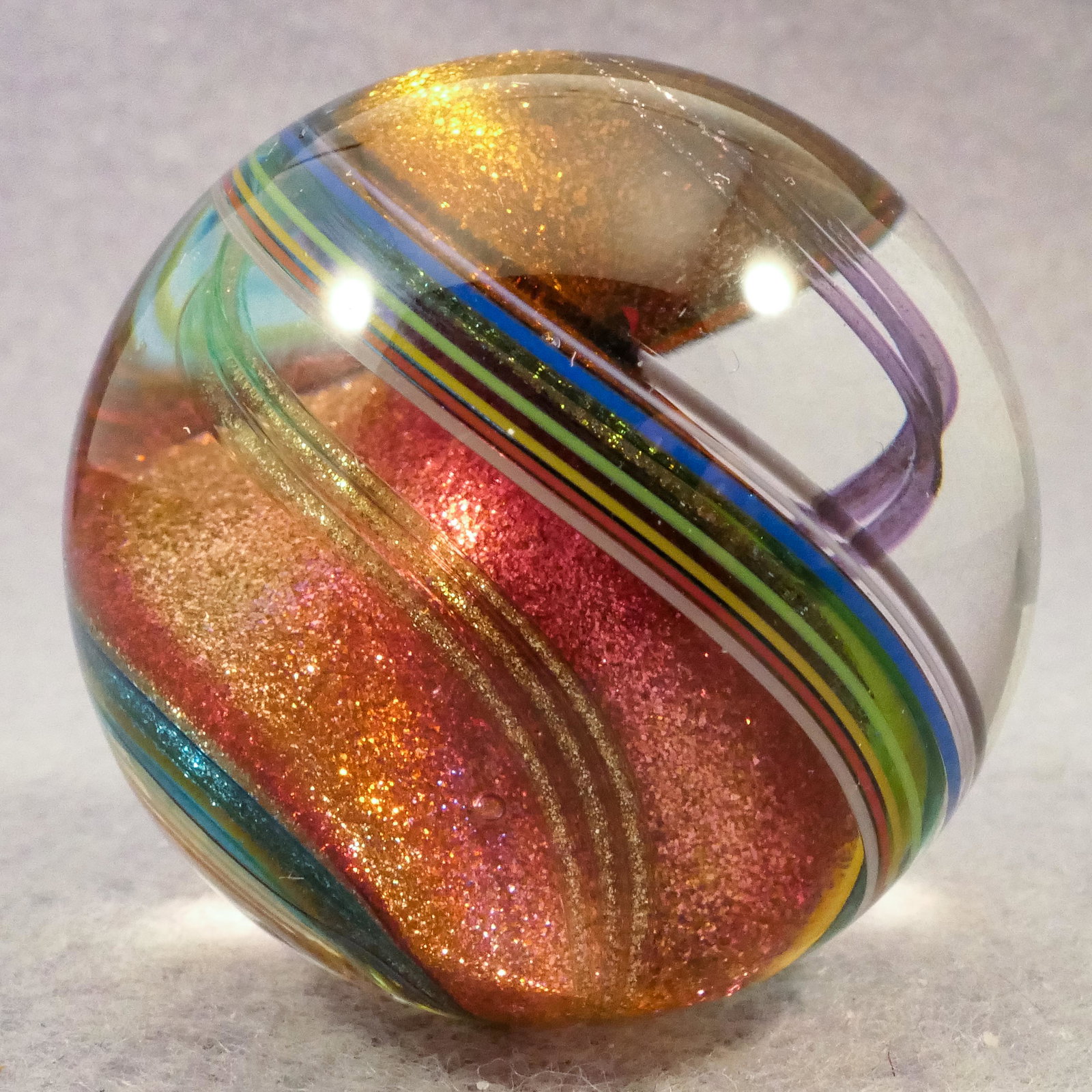 Marbles: CONTEMPORARY HANDMADE. Rolf Wald. 1-3/8". Mint (9.9). (1 of 7)