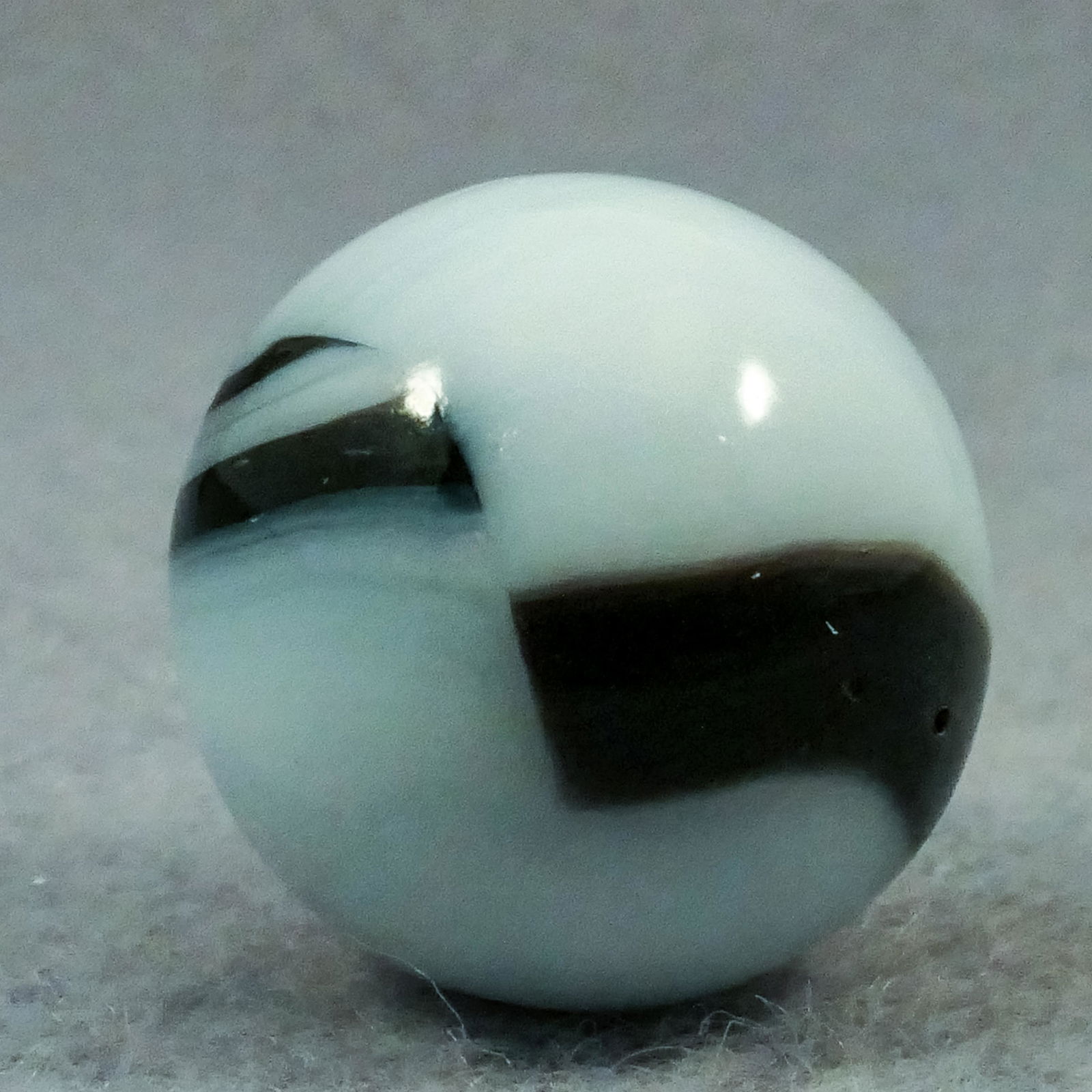 Marbles: PELTIER GLASS COMPANY, National Line Rainbo. Zebra. 5/8". Mint (9.9). (1 of 6)