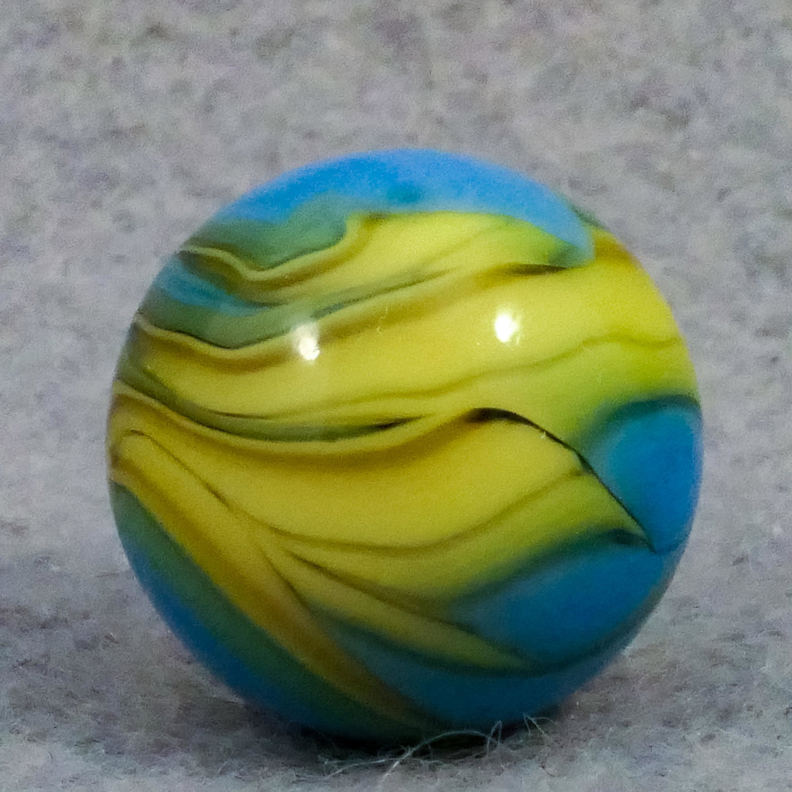 Marbles: CHRISTENSEN AGATE COMPANY, Flame Swirl. 19/32". Mint (9.9). (1 of 6)
