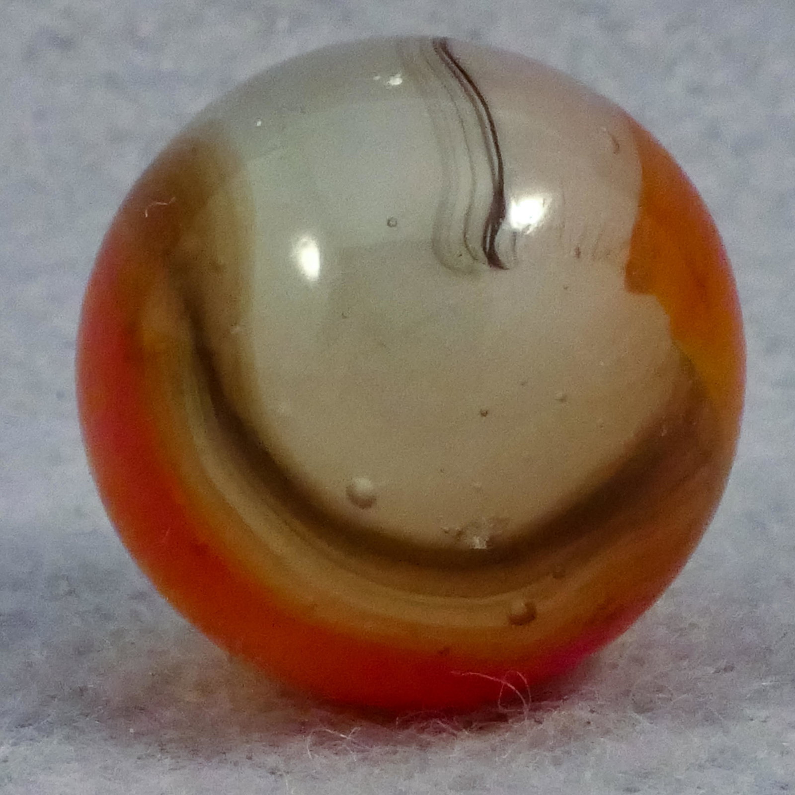 Marbles: AKRO AGATE COMPANY, Carnelian Oxblood. 11/16". Near Mint(+) (8.9). (1 of 8)