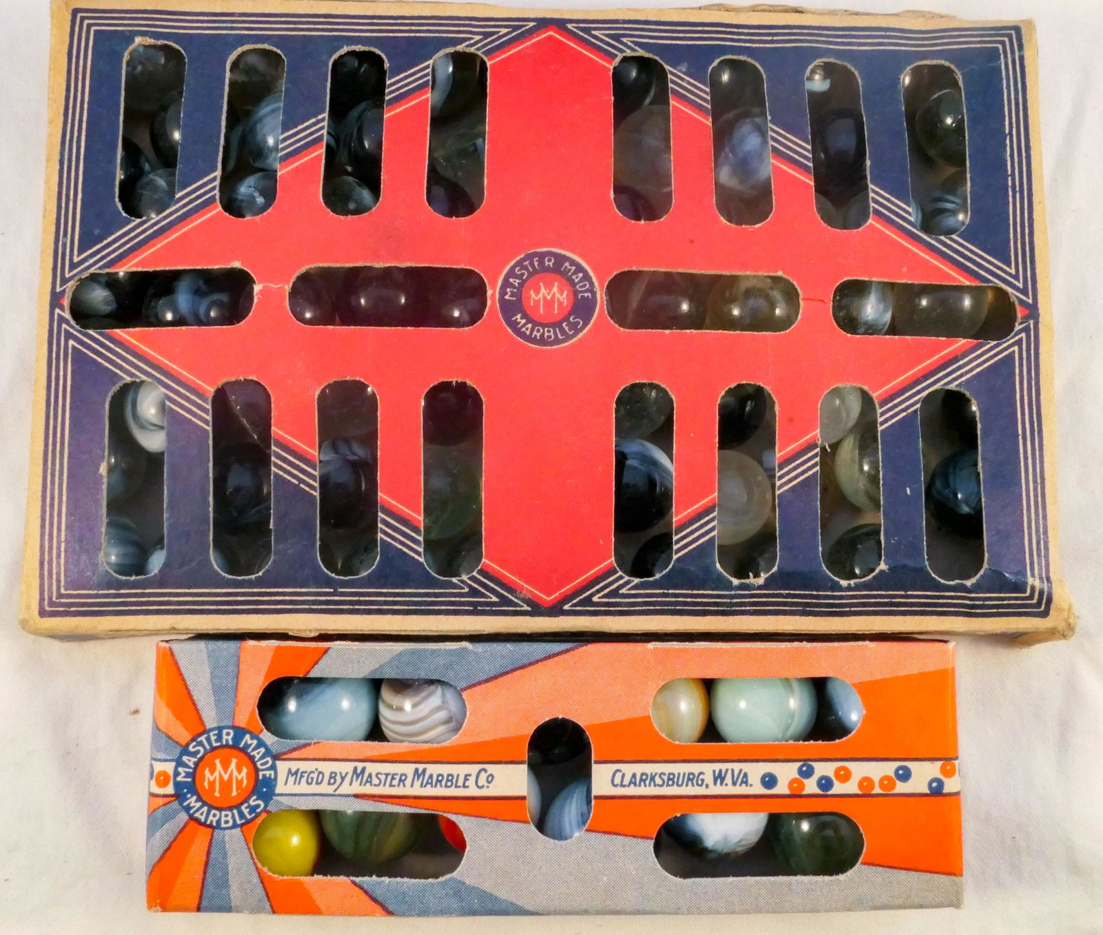 Marbles MASTER MARBLE COMPANY, Original Package. No. 13 & No. 10