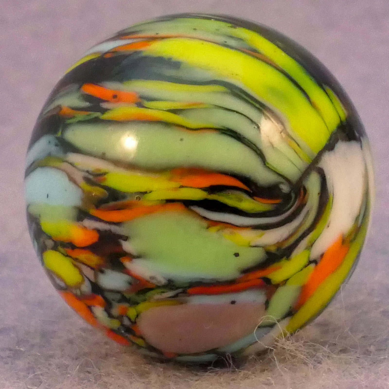 Marbles: CHRISTENSEN AGATE COMPANY, Guinea. 11/16". Mint (9.7). (1 of 6)