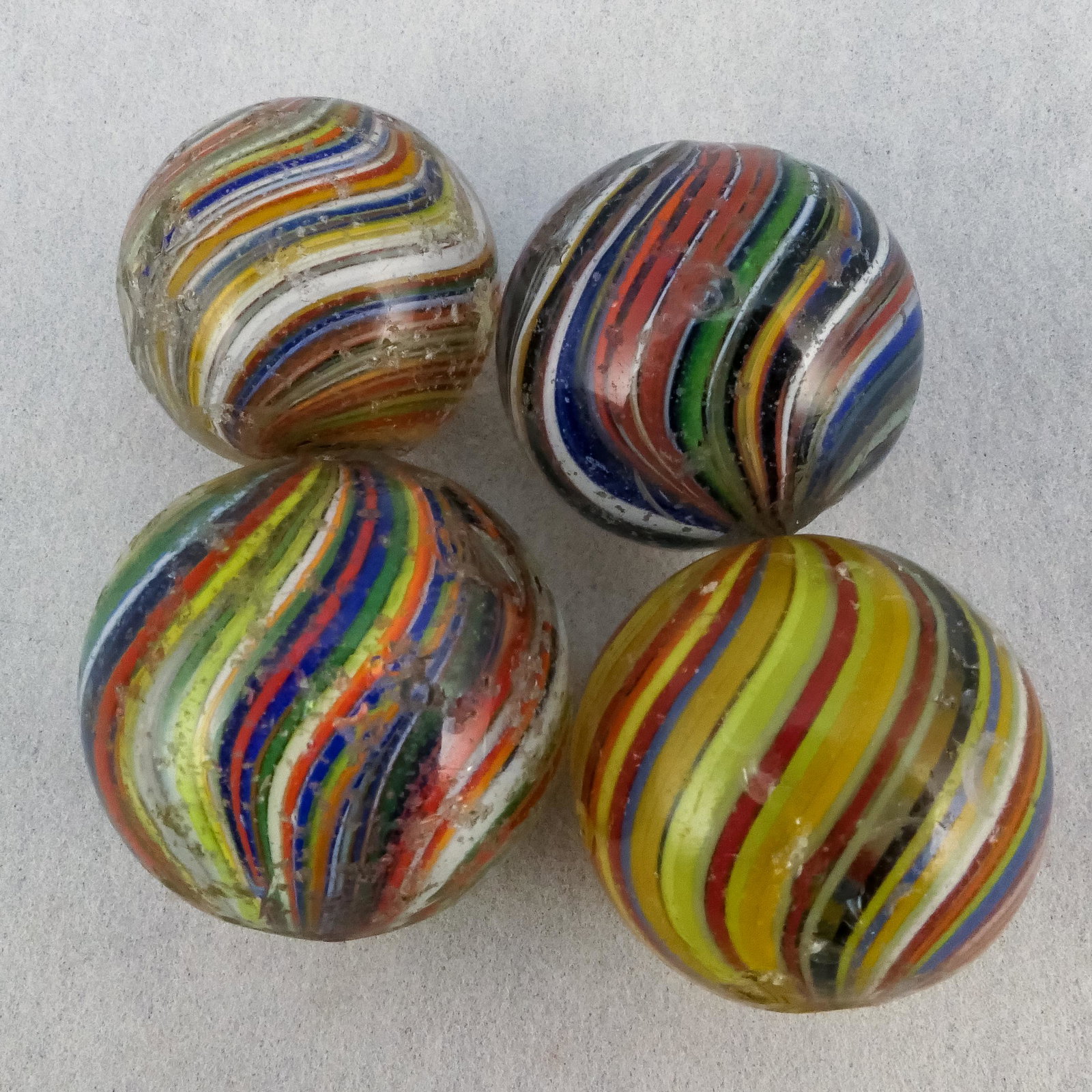 Marbles: END OF DAY, Joseph Coat. 4 Different Marbles. (1 of 4)
