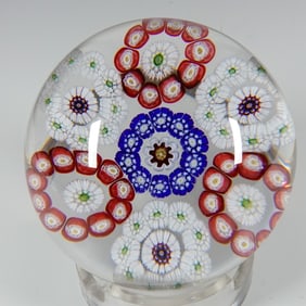PAPERWEIGHT, Baccarat. Dupont Patterned Millefiori.