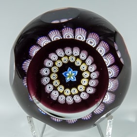 PAPERWEIGHT, Caithness Glass. Forget-Me-Not.