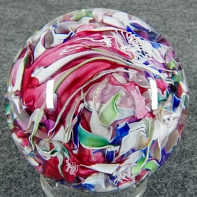 PAPERWEIGHT, Cape Cod Glass. Scramble. William Burchfield.