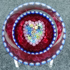 PAPERWEIGHT, Perthshire Paperweights. Closepack Heart.