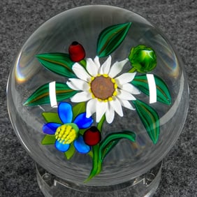 PAPERWEIGHT, Ken Rosenfeld. Floral.