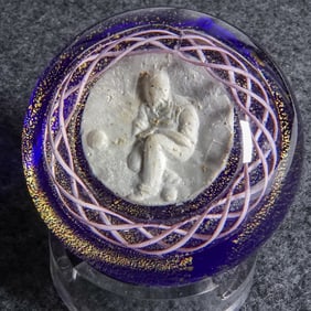 PAPERWEIGHT. Bocce Player.