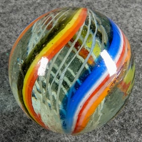 SWIRL, Latticinio Core. 1-9/16". Mint(-) (9.1).