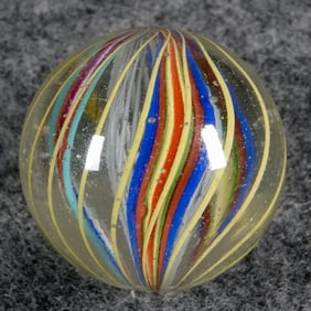 SWIRL, Latticinio Core. 27/32". Mint (9.9).