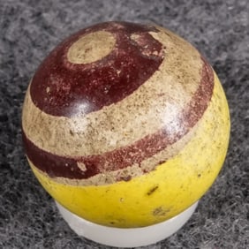 NON-GLASS HANDMADE, Clay. Handpainted. Rare. 19/32". Mint (9.9).