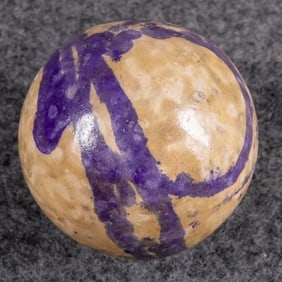 NON-GLASS HANDMADE, Earthenware. Akron Roller. 1-1/4". Mint (9.9).