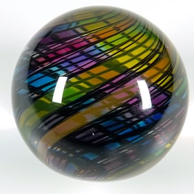 CONTEMPORARY HANDMADE, Hot House Glass. 1-3/4". Mint (9.9).