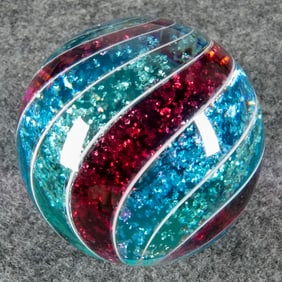 CONTEMPORARY HANDMADE, Hot House Glass. 1-11/16". Mint (9.9).