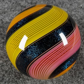 CONTEMPORARY HANDMADE, Hot House Glass. 1-7/16". Mint (9.9).