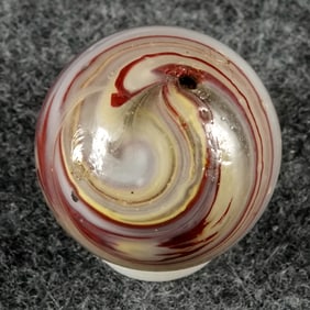 TRANSITIONAL, Ground Pontil. Oxblood. 23/32". Near Mint(+) (8.9).