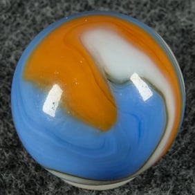 AKRO AGATE COMPANY, Corkscrew. 3-color. 21/32". Near Mint(+) (8.9).