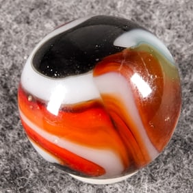 PELTIER GLASS COMPANY, National Line Rainbo. Rebel. 21/32". Near Mint(+) (8.9).